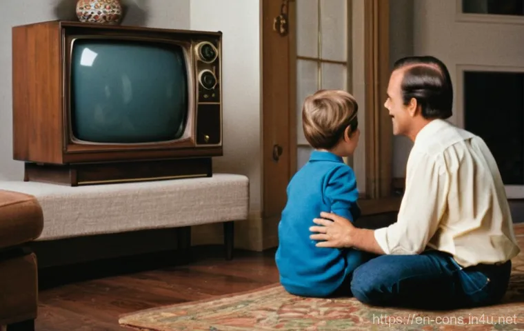 비디오게임기의 가격 변천사 - **Prompt:** A nostalgic scene from the late 1970s. A young family (mother, father, and a child aroun...